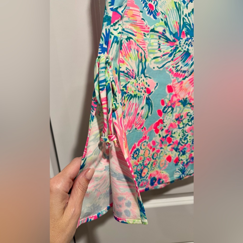 Lilly Pulitzer Serene Blue Gypsea Koi Tunic EUC - Picture 3 of 7